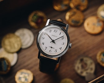 Vintage watches Pobeda, Unique gift, Wrist mens watches, Mechanical watches, Gift for men, Vintage shops, Original watch. Old retro watch.
