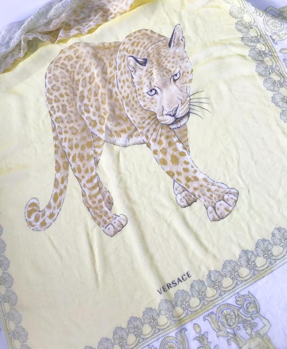 Vintage Versace Tiger - Gianni Versace 100% Silk S