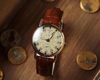Vintage Men's wrist Watch “Aviation Heritage” by ZIM (ЗИМ) | Personalized Engraved Gift for Men, Unique Style Watch