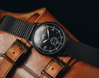 Unique Vintage wrist watch Aviation - ZiM, Mechanical watches, unique mens watch, Aviation watch, Gift for him, Gift for men. Military watch