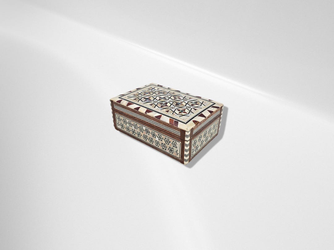 Wooden Jewelry Box Inlaid With Mother of Pearl – Handmade Mosaic ...