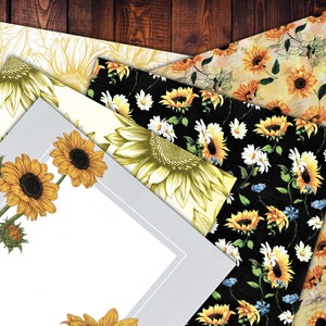 Scrapbooking Digital Package Sunflowers Prints, Junk Journal Floral Printable Package, Sunflowers Prints, Journal Printable, A4 Format