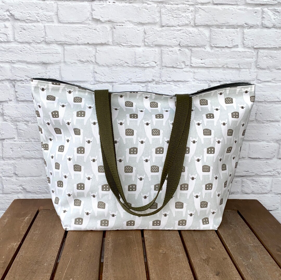 Foldable Tote Bag Large Travel Tote Canvas Market Bag Etsy