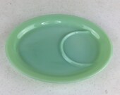 Vintage Fire King Green Jadeite Restaurant Ware Individual Soup Sandwich Salad Plate