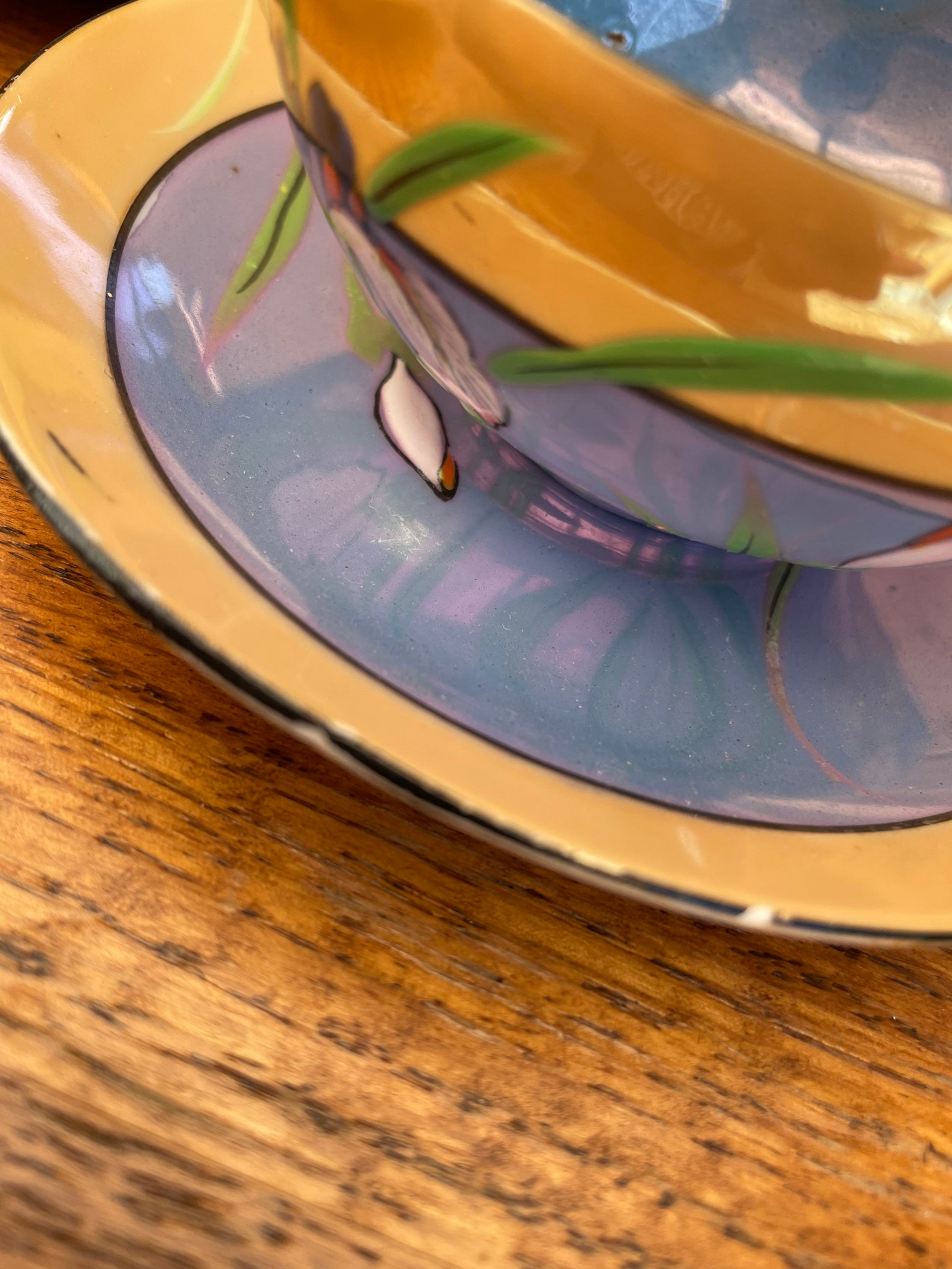 Vintage Lusterware Tea Set 14 Pieces Blue and Gold with Etsy