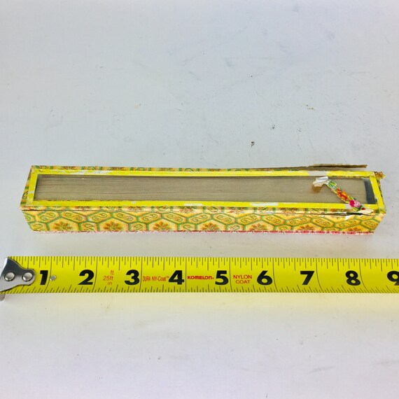 Vintage 8" Folding Hand Fan w/ Original Box Natural… Gem