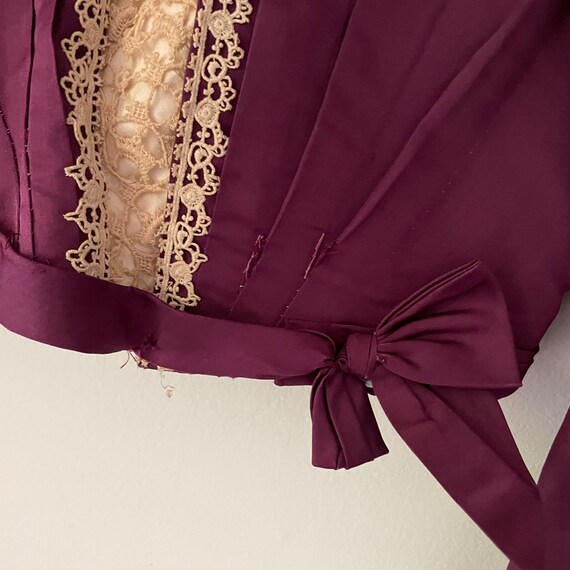 Vintage Edwardian Pleated Eyelet Cotton Bodice