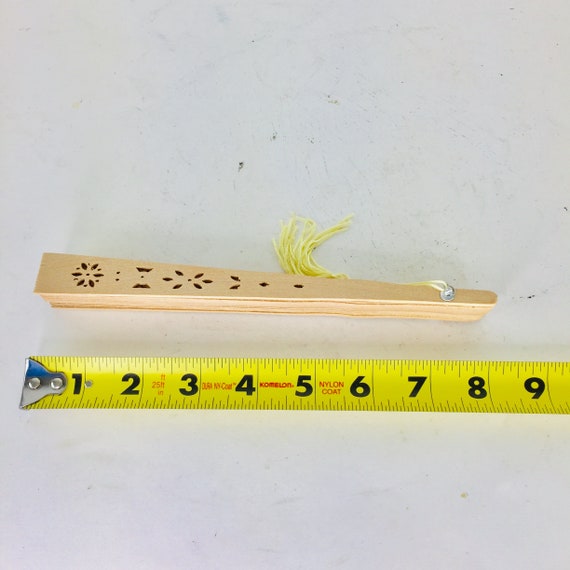 Vintage 8" Folding Hand Fan w/ Original Box Natural… Gem