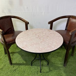 Pink Moroccan Mosaic Table: Handmade Zellij Tile Patio Bistro Table - Etsy