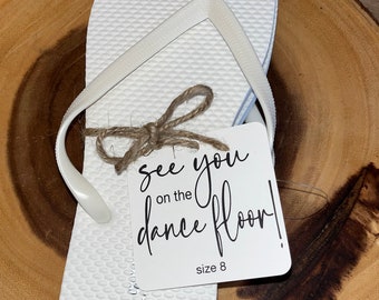 Wedding Flip Flop tag