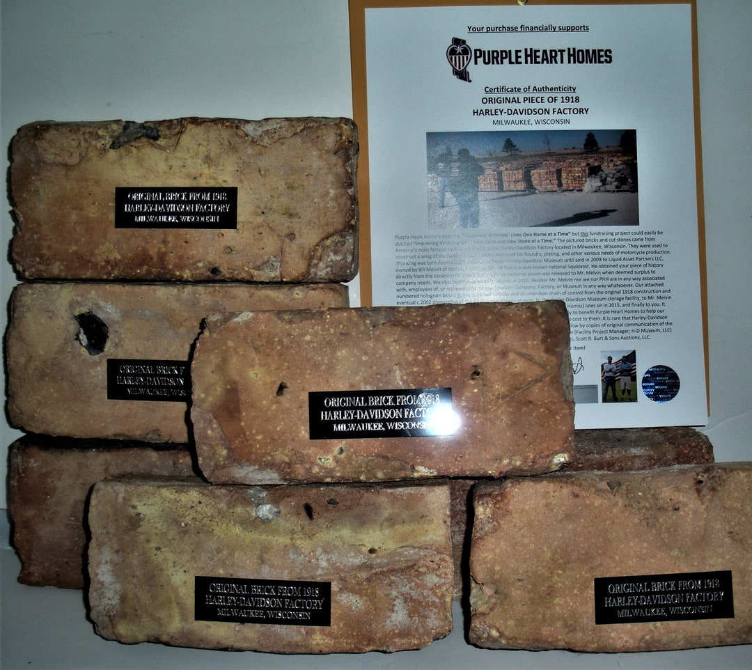 GREAT GIFT! Historical Brick From Original 1918 Harley-davidson