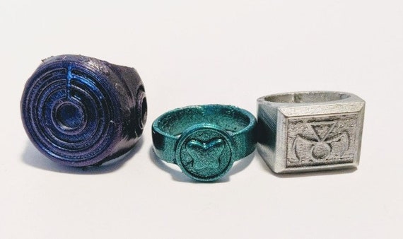 3D Printed New Lantern Ring Set Ultraviolet Volthoom and Phantom Rings Etsy