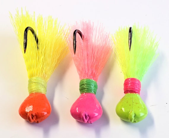 5 Crimped Nylon Sparkie Pompano Jig Heads Bass Walleye Choose Size & Color  -  Canada