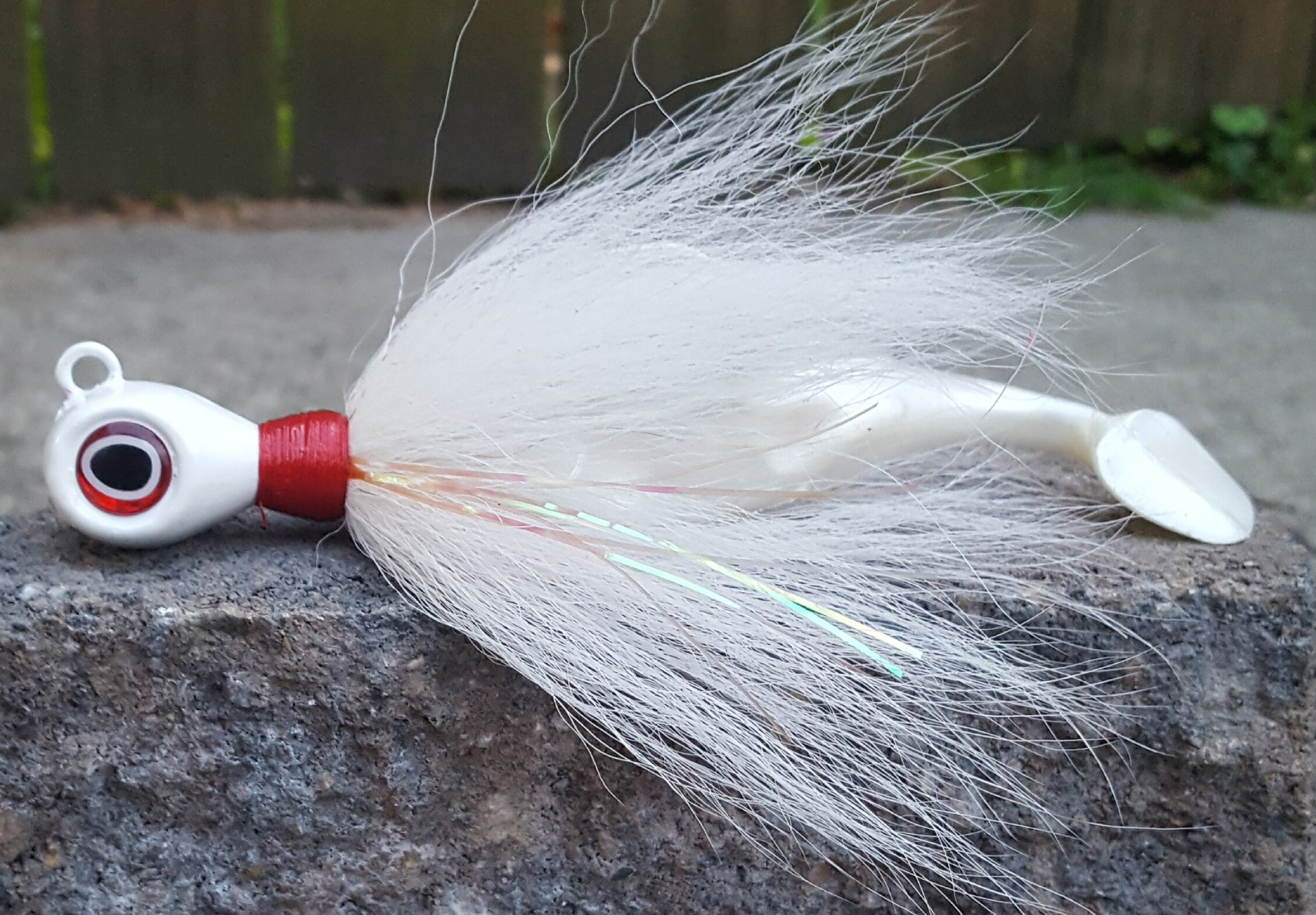 Striper Cobia Beer Barrel Bucktail Hair Jig Head Lure White Etsy