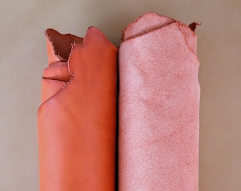 Láminas de cuero italiano de grano completo curtido vegetalmente para manualidades.