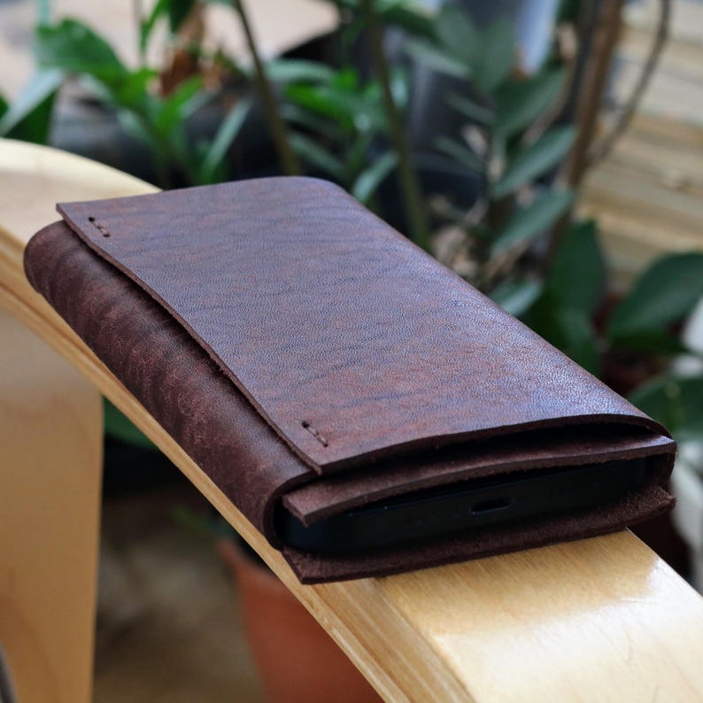 Handmade, premium Italian brown leather cover sleeve for Samsung Galaxy Z Fold 8 Ultra phone series.