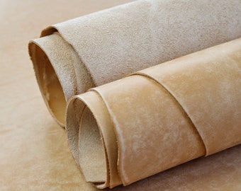 Vegetable Tanned Leather Scraps | Cowhide Offcuts for Crafts