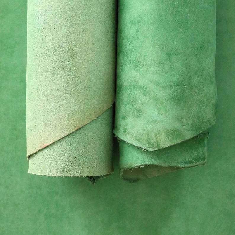 Full grain vegetable tanned Italian leather panels. Pre cut leather sheets for leather goods
