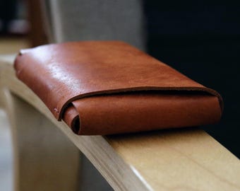 Handcrafted Full Grain Leather iPhone Wallet Case with Credit Card Holder