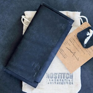 Aesthetic Black leather phone cover sleeve for Samsung Galaxy Z Fold 8 Ultra phones. Handmade in Europe