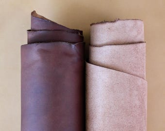 Italian Vacchetta Leather Panels: Vegetable Tanned Leather Pieces for Crafting
