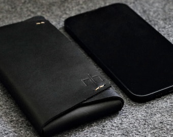 Handmade Leather iPhone Sleeve Case | Minimalist Phone Case