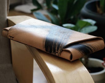 iPhone Custom Leather Phone Case with Wallet | Handmade Italian iPhone Sleeve