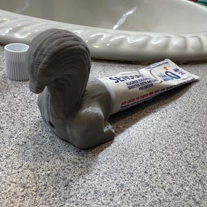 Pooping squirrel Toothpaste Topper (fits most toothpaste tubes)