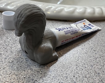 Pooping squirrel Toothpaste Topper (fits most toothpaste tubes)