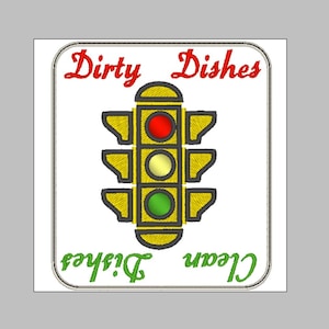 Dirty/Sauber Dishes Magnet Stickdatei