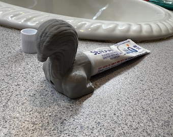 Pooping squirrel Toothpaste Topper (fits most toothpaste tubes)