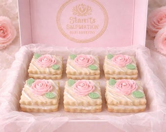 Pink Rose Shortbread Sandwich Cookies | Vegan and Gluten Free Option