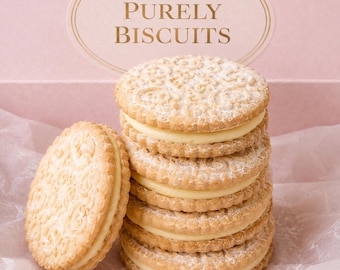 Custard Cream shortbread Cookies: Gluten-Free Vegan option, gift box European butter