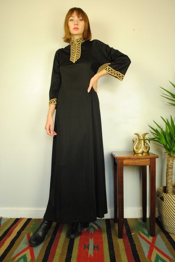Vintage Dress, Maxi Dress, 70's Clothing, 70's Dre