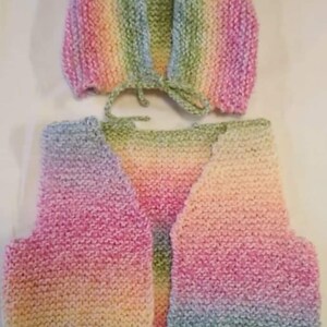 zespół gilet sans manche et béguin