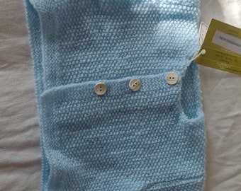 gilet bébé bleu pastel