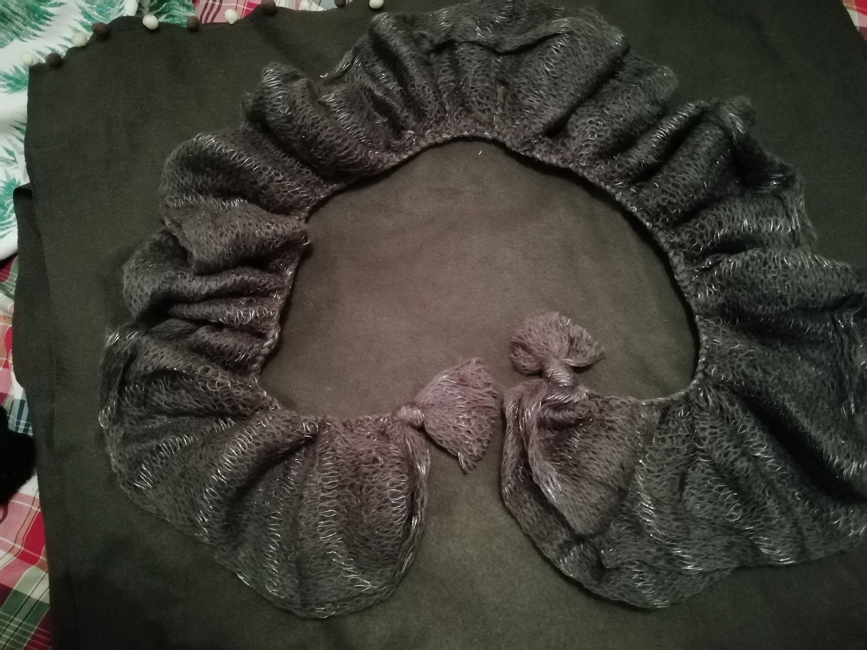 Écharpe Gris Paillette Argent Etsy