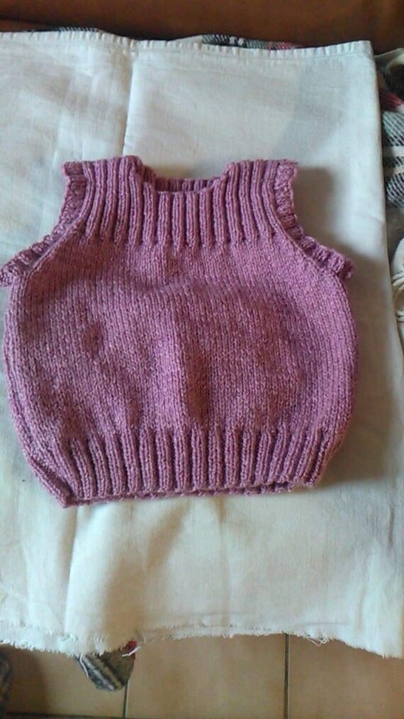 Pull Sans Manche Bebe Fille Etsy