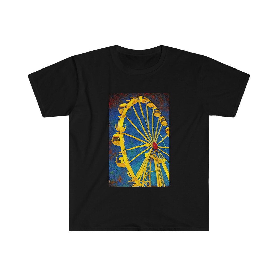Shirt with Embroidered Ferris Wheel