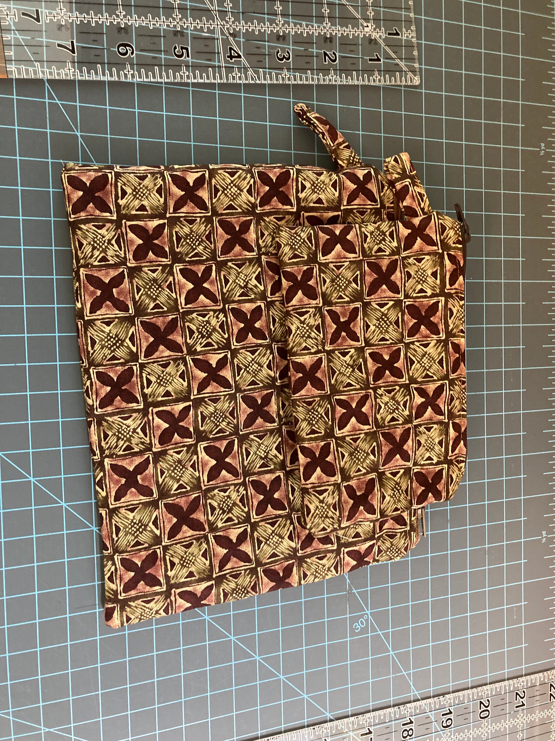 Juego de bolsas con cremallera de tela forrada Etsy