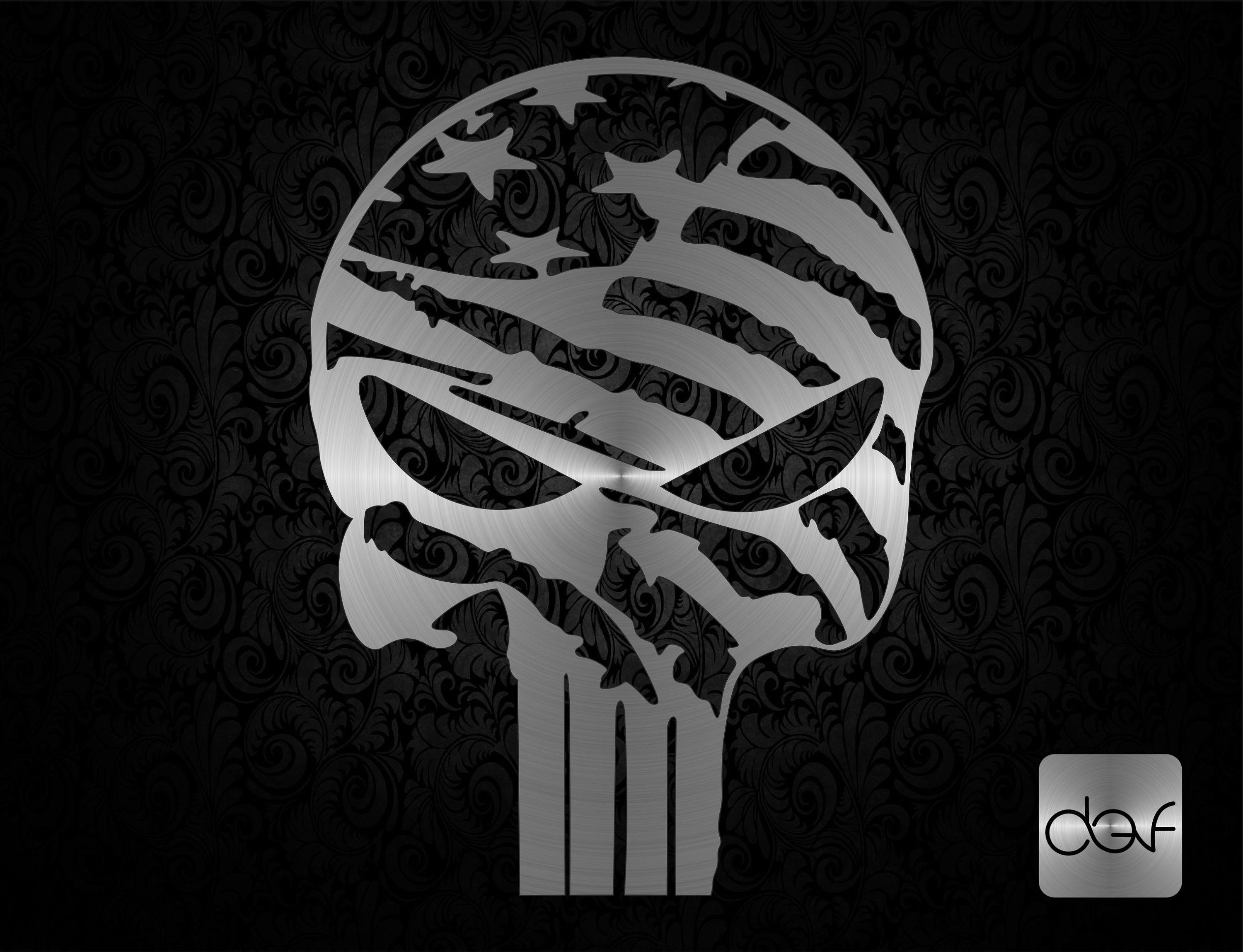 Punisher Skull With American Flag DXF CNC Dxf for Plasma | Etsy