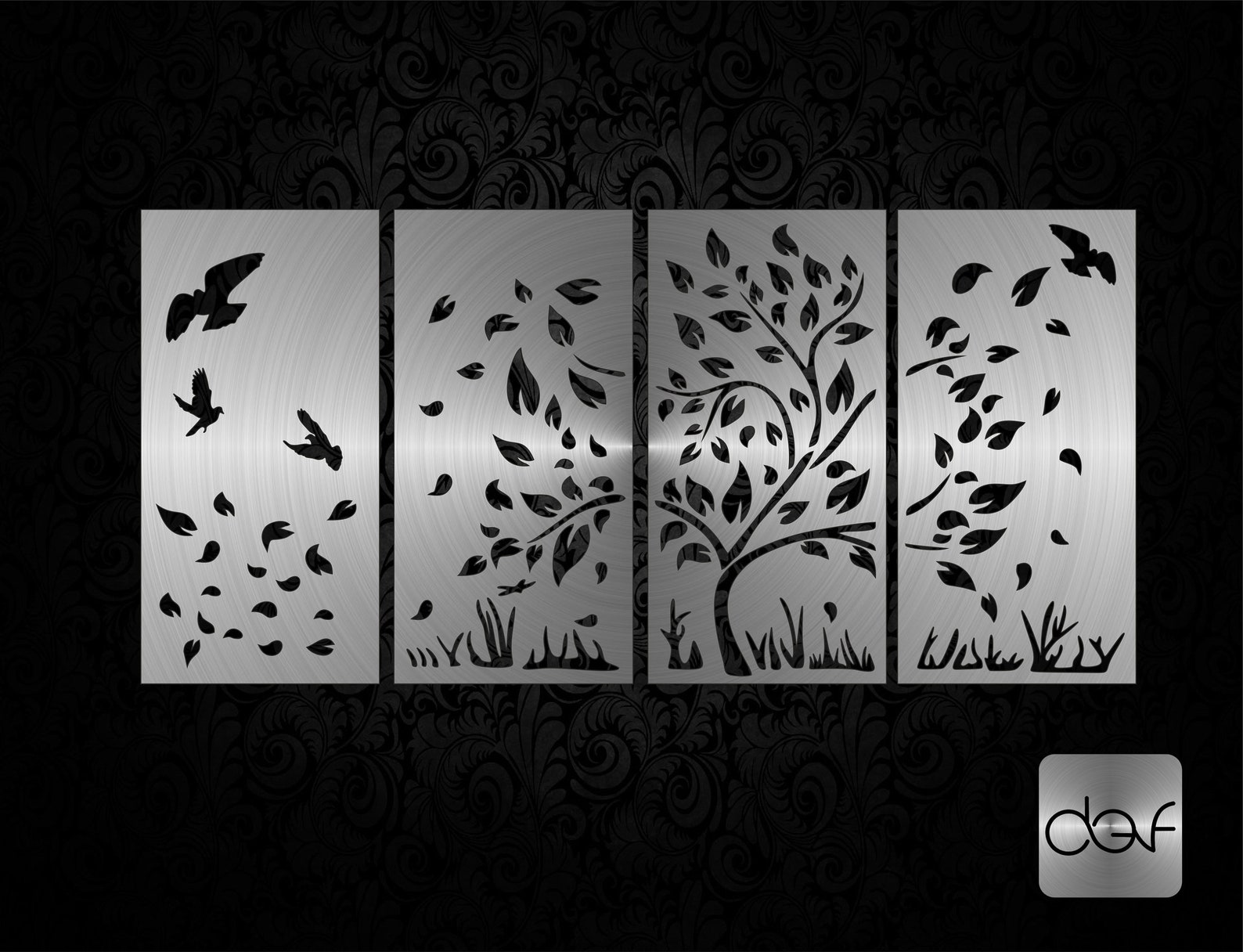 Panel tree wall screen DXF CNC dxf for Plasma Laser Waterjet Etsy