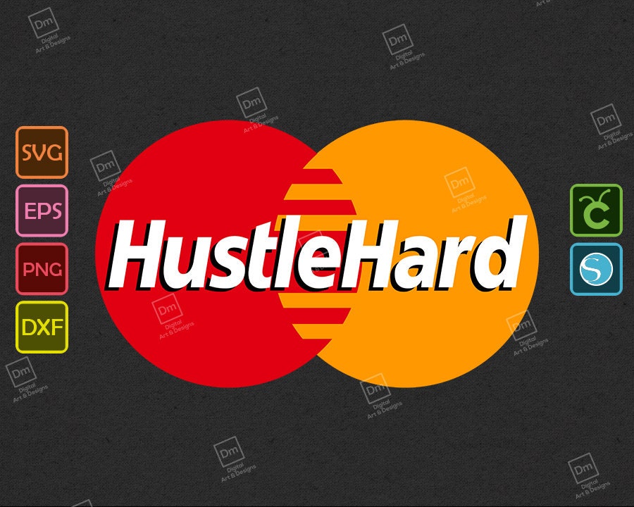 Download Hustle Hard Svg Mastercard Png Bank Card Design Lady Boss Etsy
