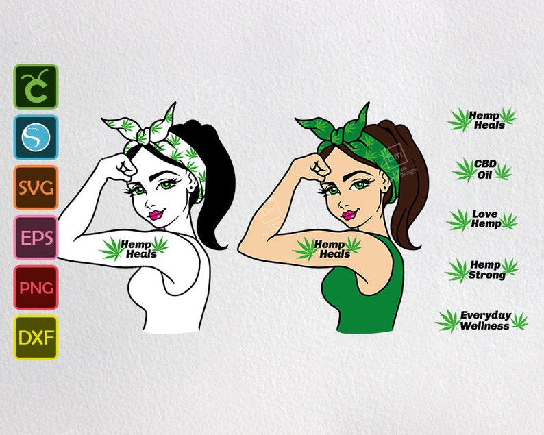 Download Rosie The Riveter Svg Cbd Oil Girl Power Svg Dxf Eps ...