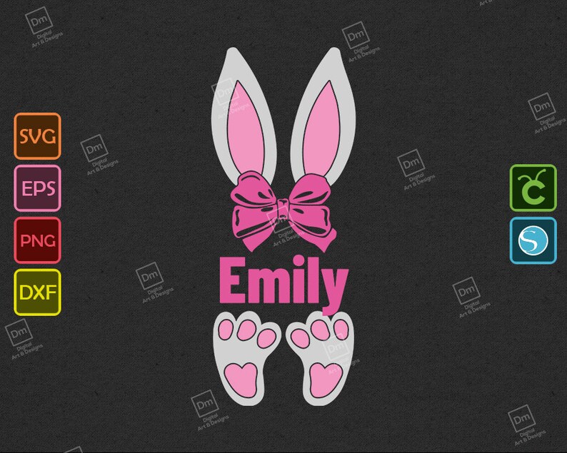 Download Bunny Svg Baby Girl Happy Easter Png Toddler Holiday Rabbit Eps Dxf Ears With Bow Monogram Frame Cricut Silhouette Kids Design Clip Art Art Collectibles Colonialgolfhart Com