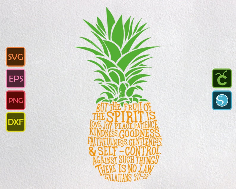 Download Galatians 5:22-23 Svg Fruit of the spirit Png Christian | Etsy