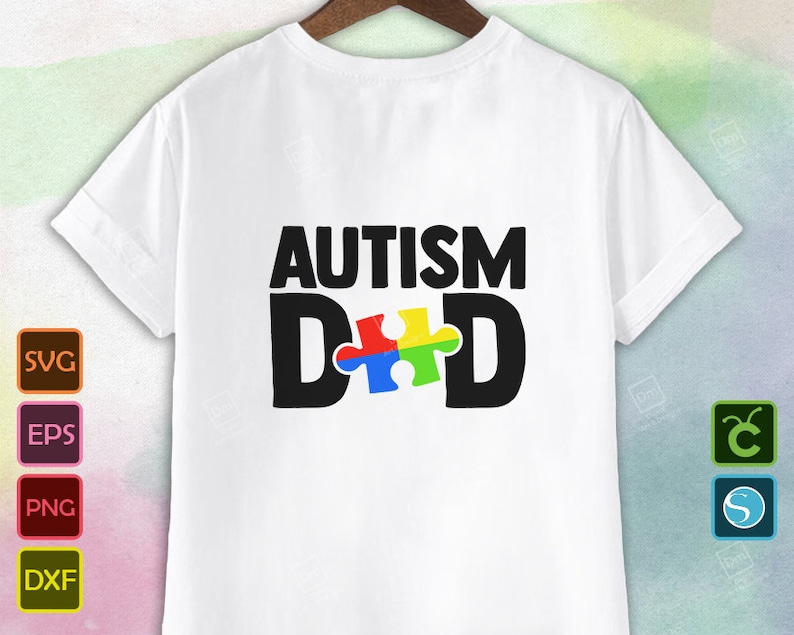 Download Autism Dad Svg Colorful Puzzle pieces Png Autism Awareness ...
