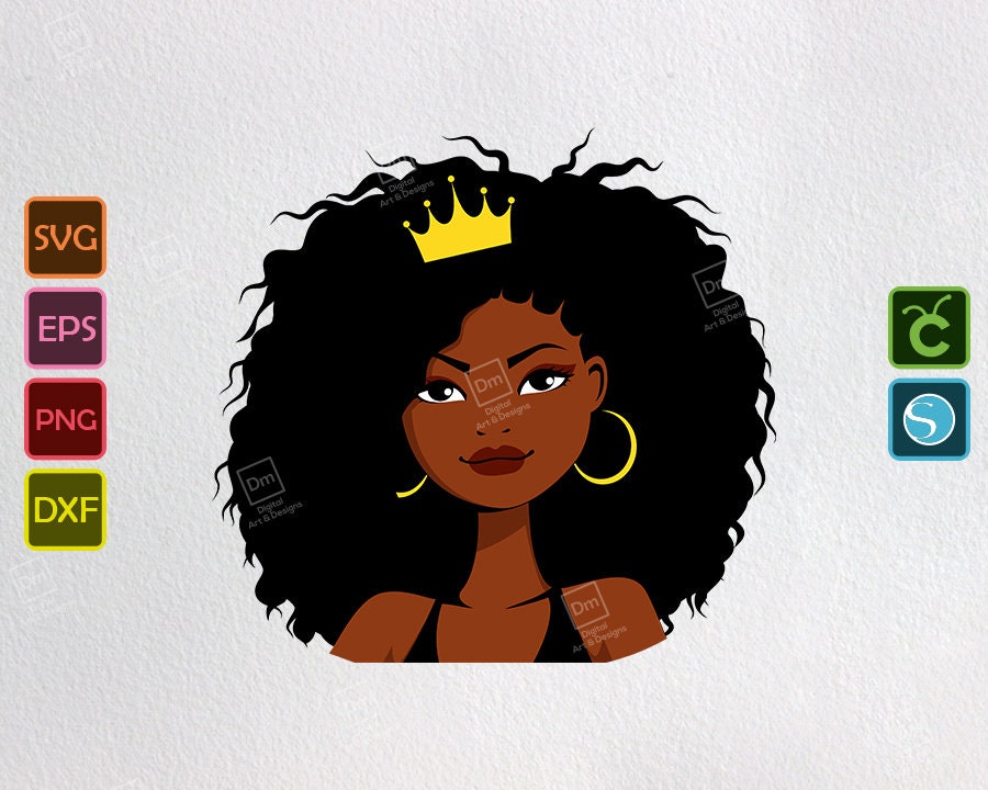 Free Free 161 Black Woman Crown Svg SVG PNG EPS DXF File