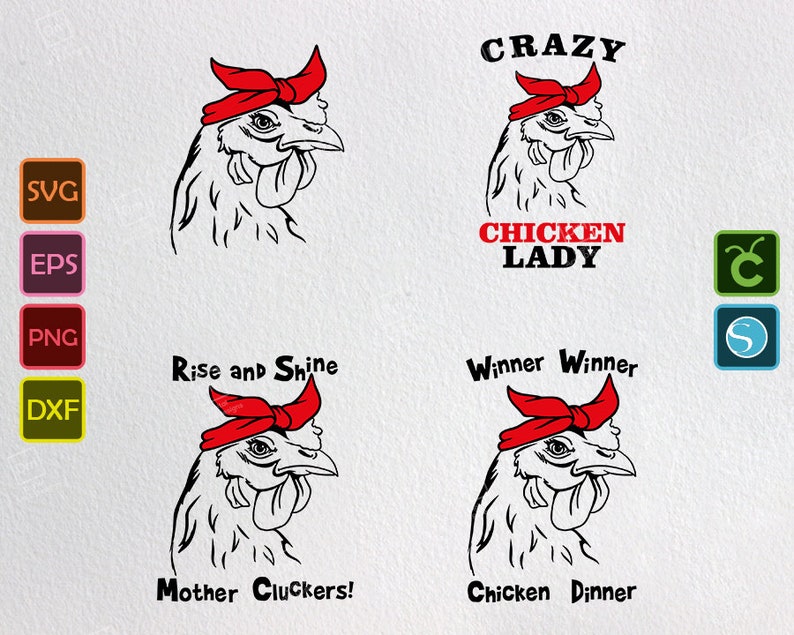 Download Clucker Chicken Rosie Svg Rosie The Riveter Svg Bandana | Etsy