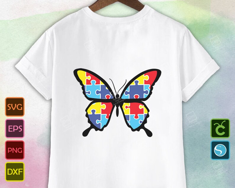 Download Svg Autism Awareness Butterfly Monograms DXF EPS png ...